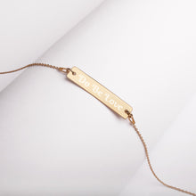 Load image into Gallery viewer, Do Be Love - Engraved Silver Bar Chain Necklace