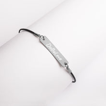 Load image into Gallery viewer, DoBeLove Engraved Silver Bar String Bracelet