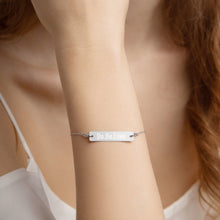 Load image into Gallery viewer, DoBeLove Engraved Silver Bar Chain Bracelet